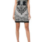 Jacquard Lace Print Mini Dress Balmain