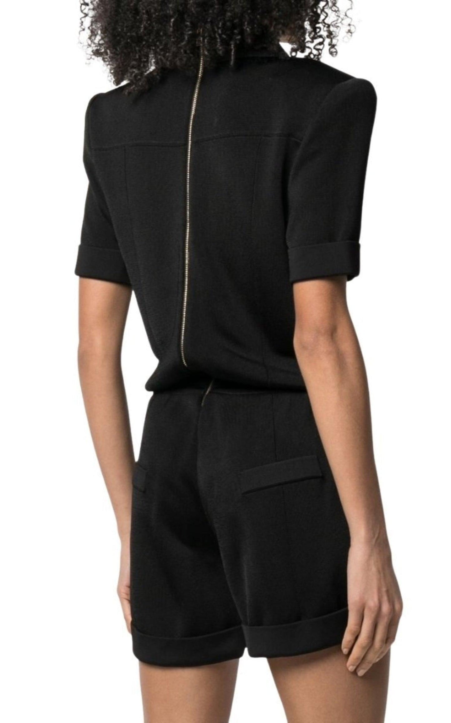 Peak Lapel Knitted Jumpsuit Balmain