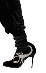 Scorpion Embellished Sock Boots Balmain