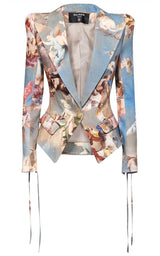 Sky Printed Canvas Jacket Balmain