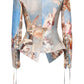 Sky Printed Canvas Jacket Balmain