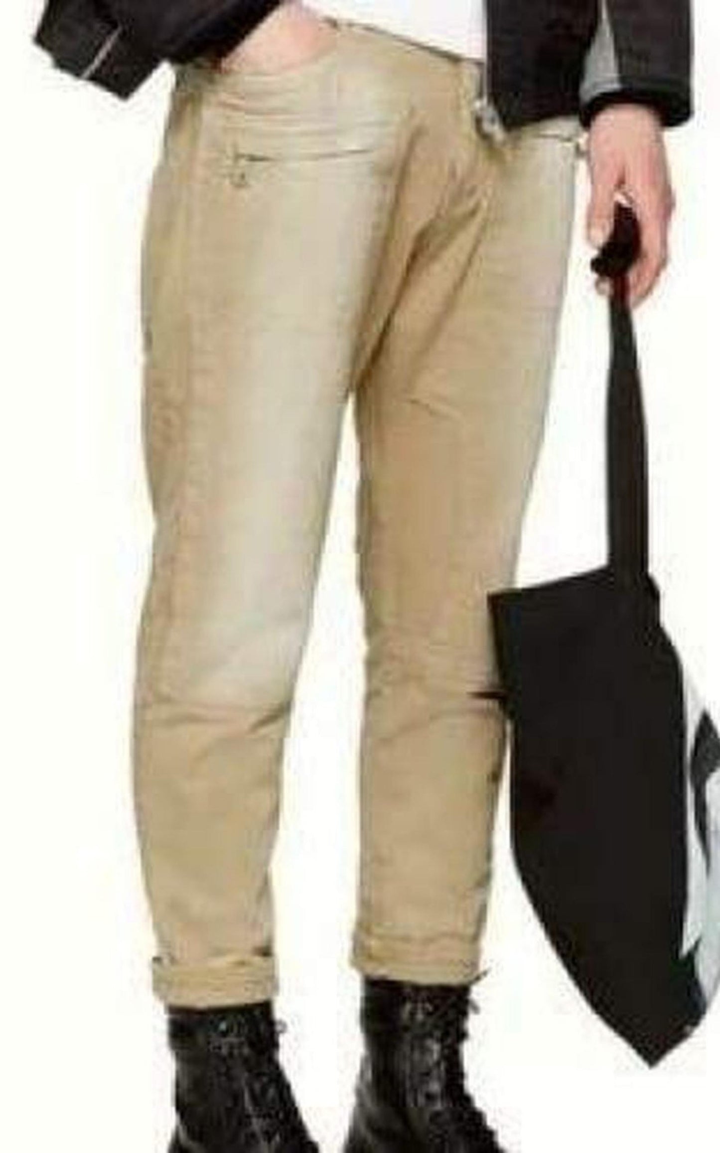 Tan Cropped Jeans Balmain