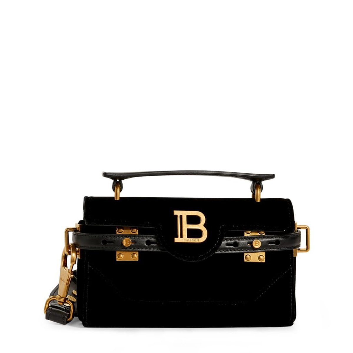 Balmain Velvet B-Buzz 19 Baguette Bag