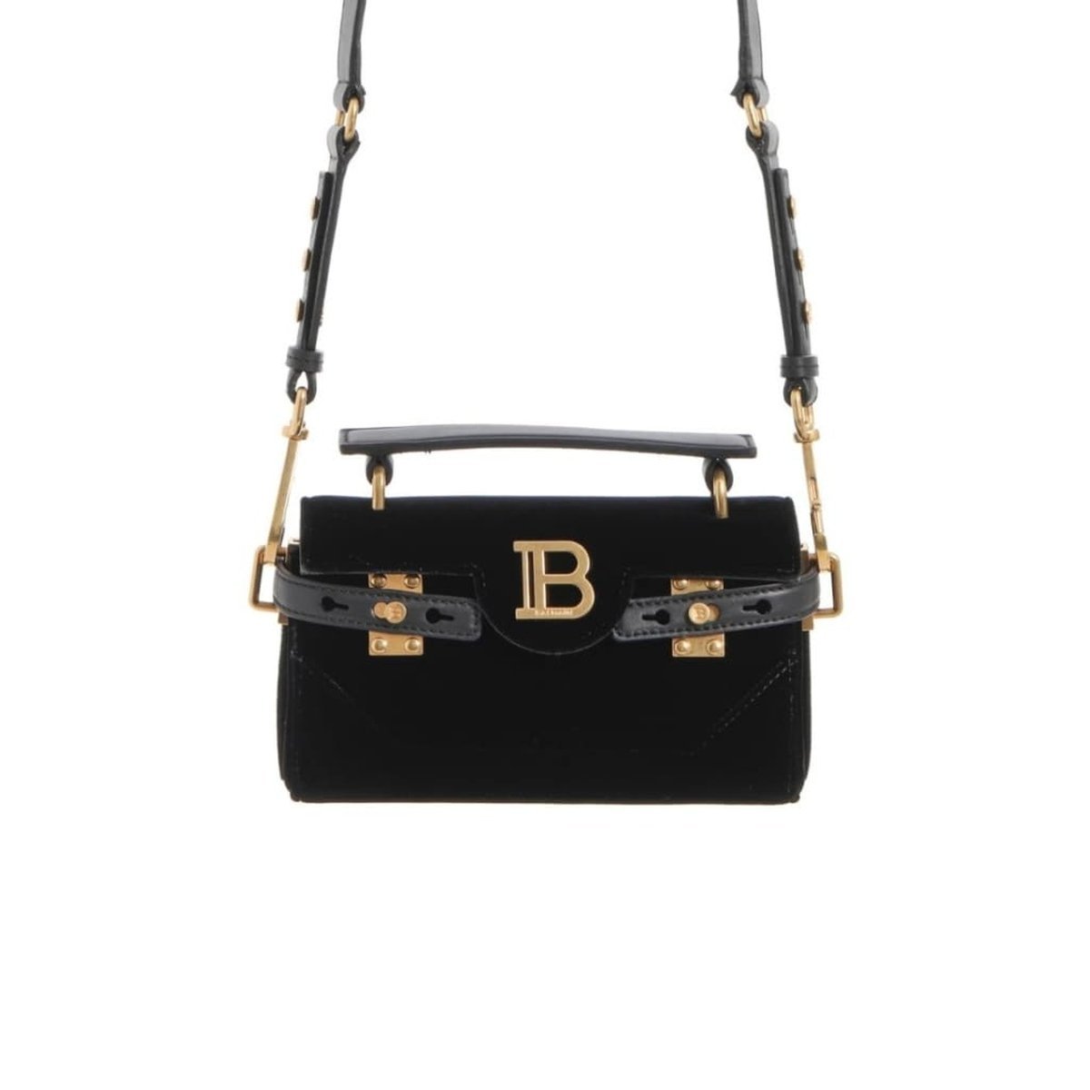 Balmain Velvet B-Buzz 19 Baguette Bag