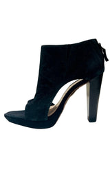 Black Suede Cutout Stiletto Bootie BCBGMAXAZRIA