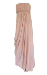 Cascade Bare Pink Strapless Gown BCBGMAXAZRIA