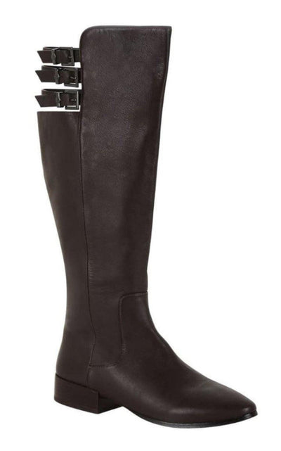 Central Brown Leather Riding Boots BCBGMAXAZRIA