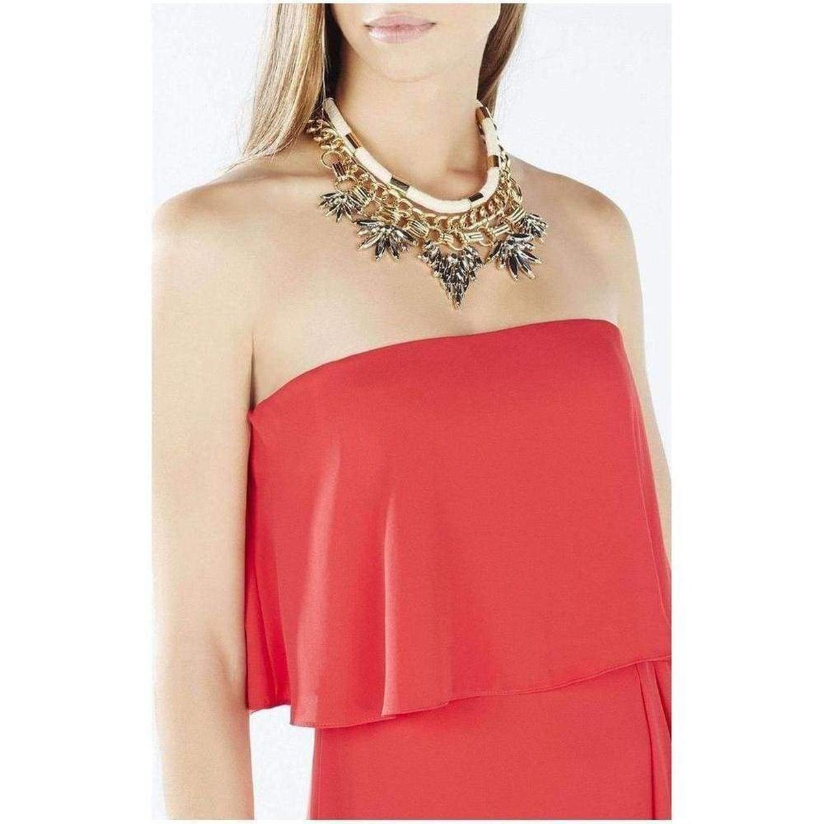 BCBGMAXAZRIA Cord And Stone Statement Necklace