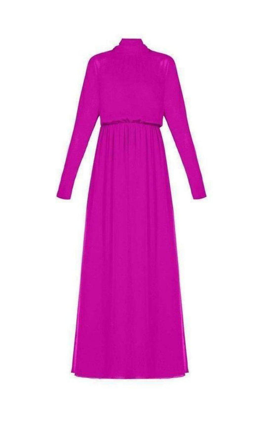 Darci Tie-Neck Silk Gown BCBGMAXAZRIA