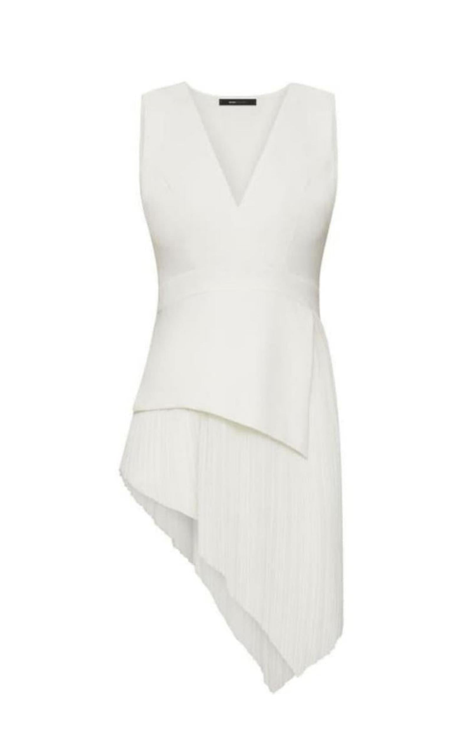 BCBGMAXAZRIA Draped Chiffon Top