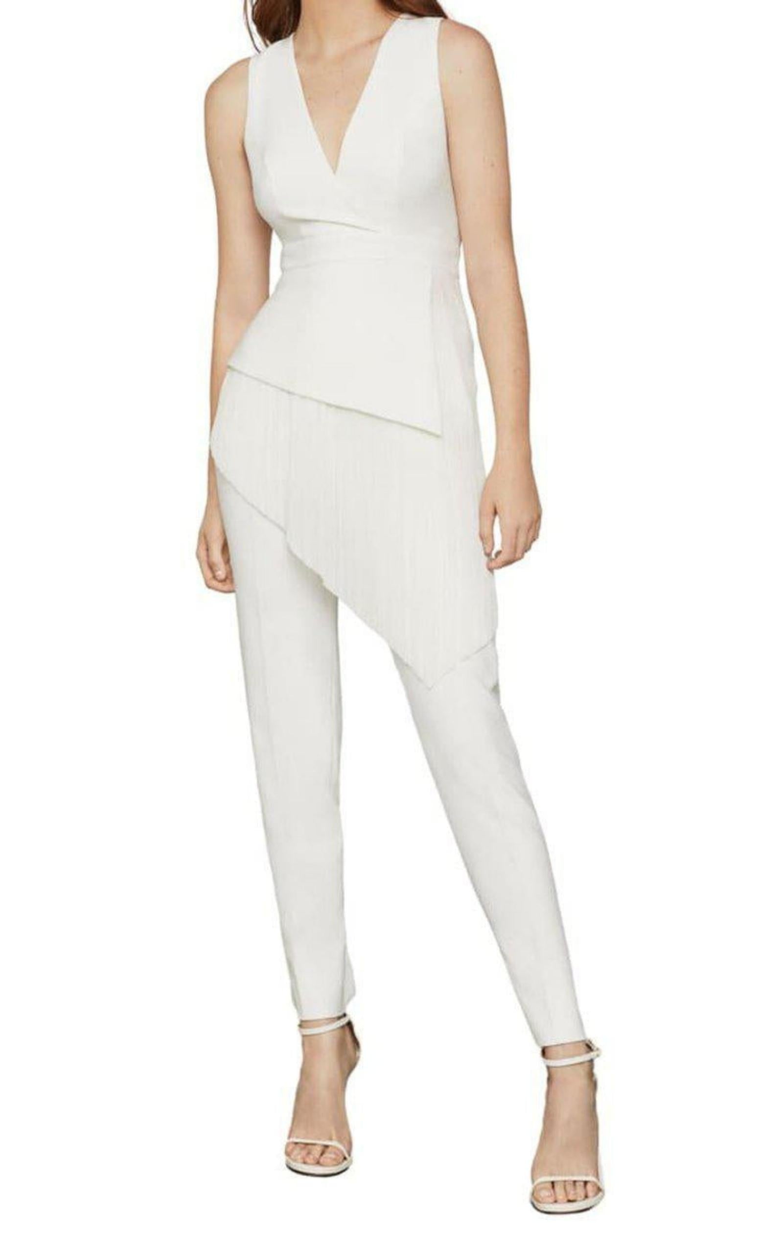 BCBGMAXAZRIA Draped Chiffon Top