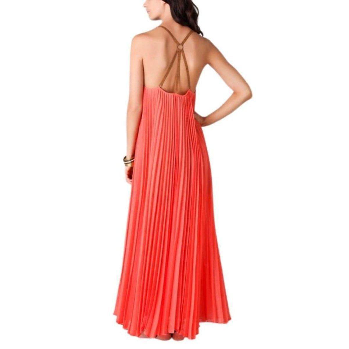 BCBGMAXAZRIA Edita Sunburst-Pleat Maxi Dress