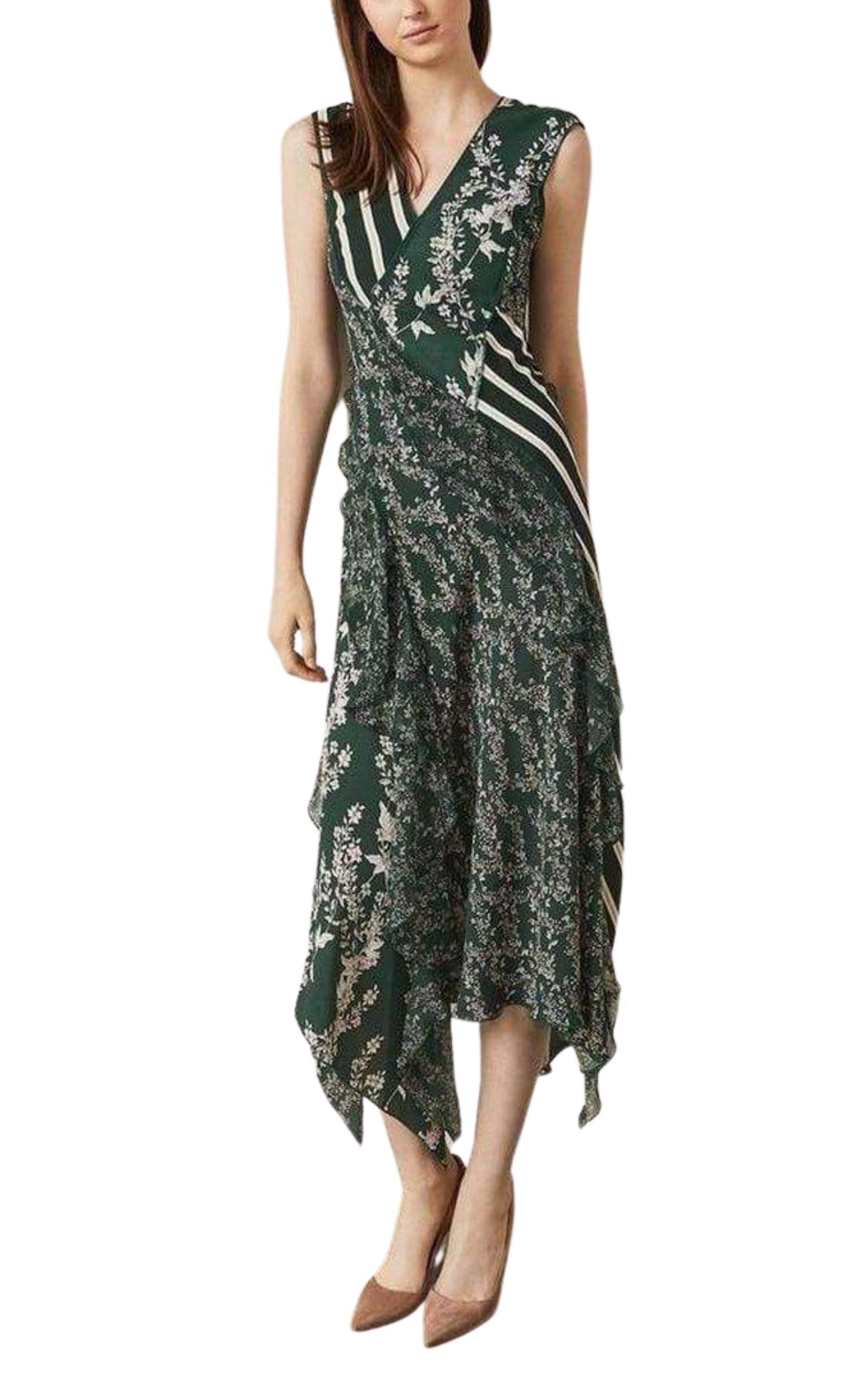 Floral Blooms Asymmetrical Dress BCBGMAXAZRIA