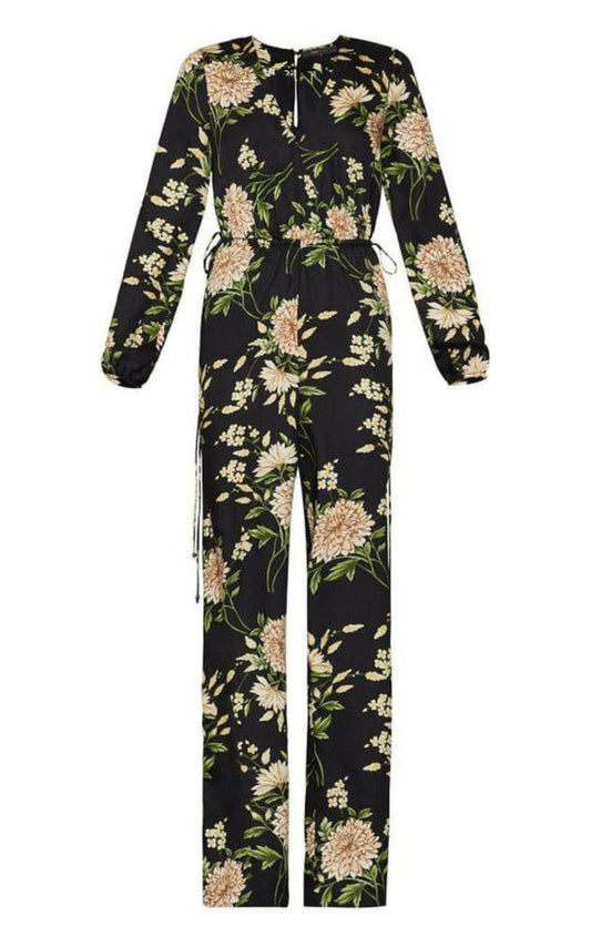 Garden Floral Wide-Leg Jumpsuit BCBGMAXAZRIA