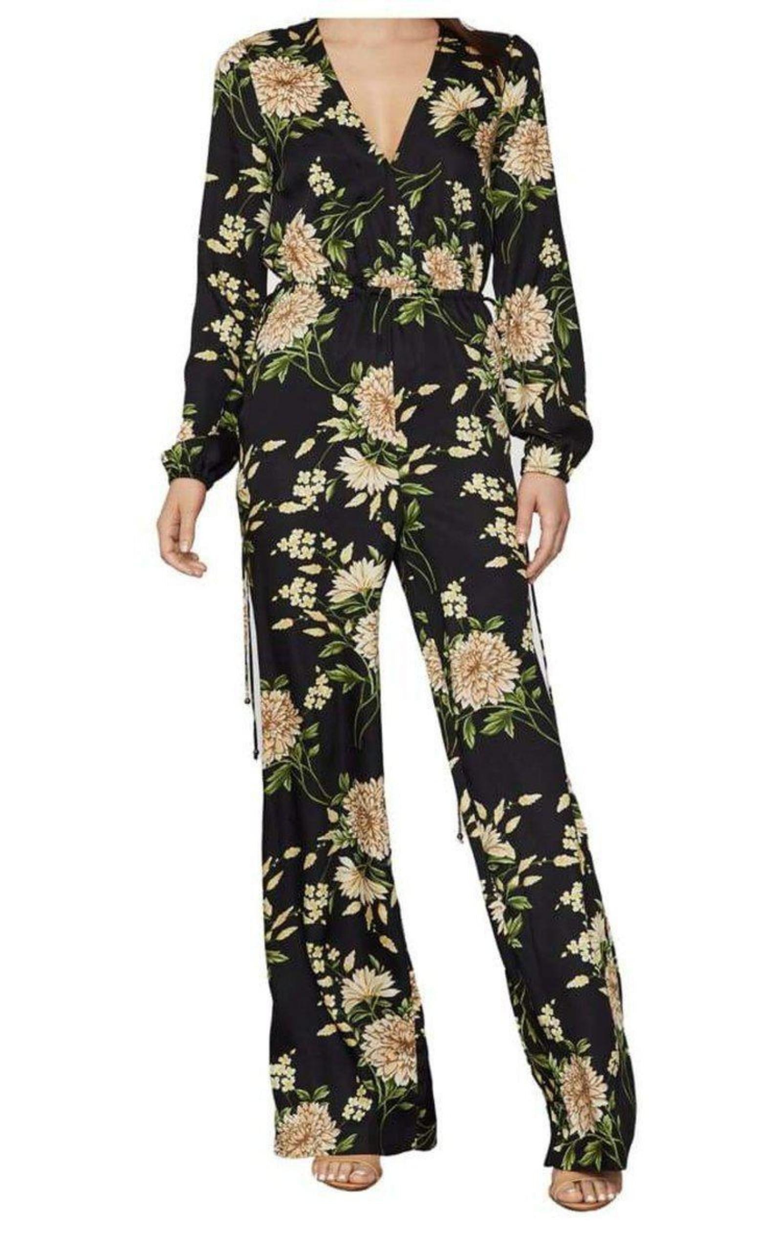 Garden Floral Wide-Leg Jumpsuit BCBGMAXAZRIA