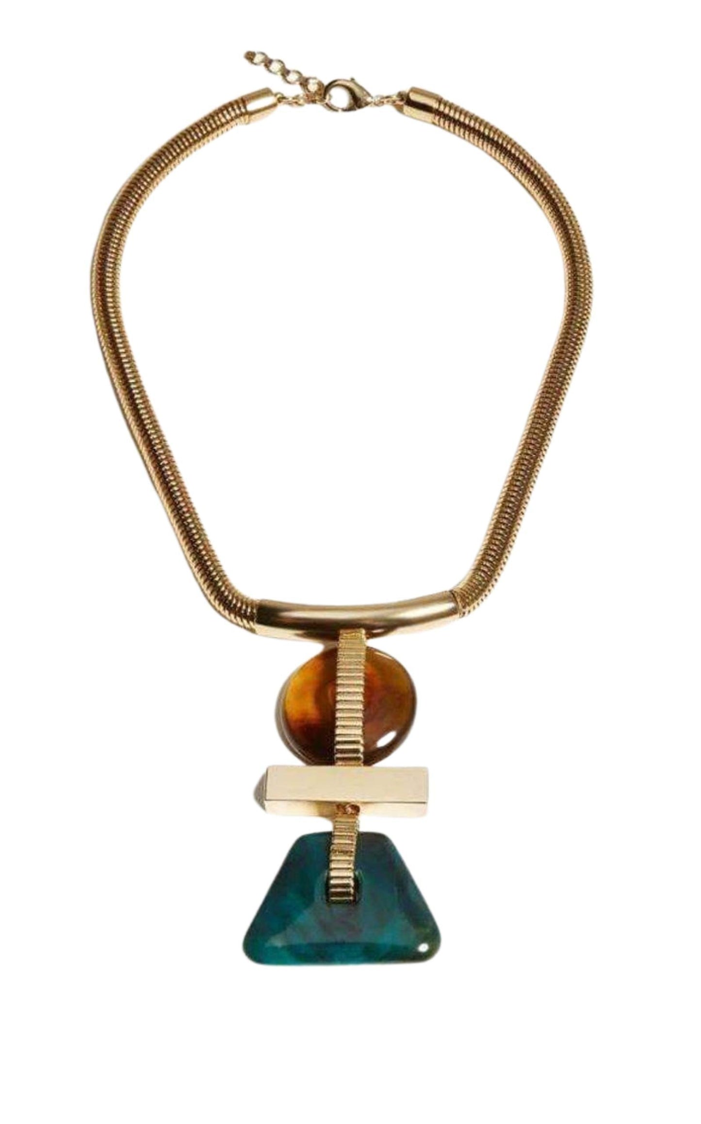 BCBGMAXAZRIA Geometric Plate Necklace