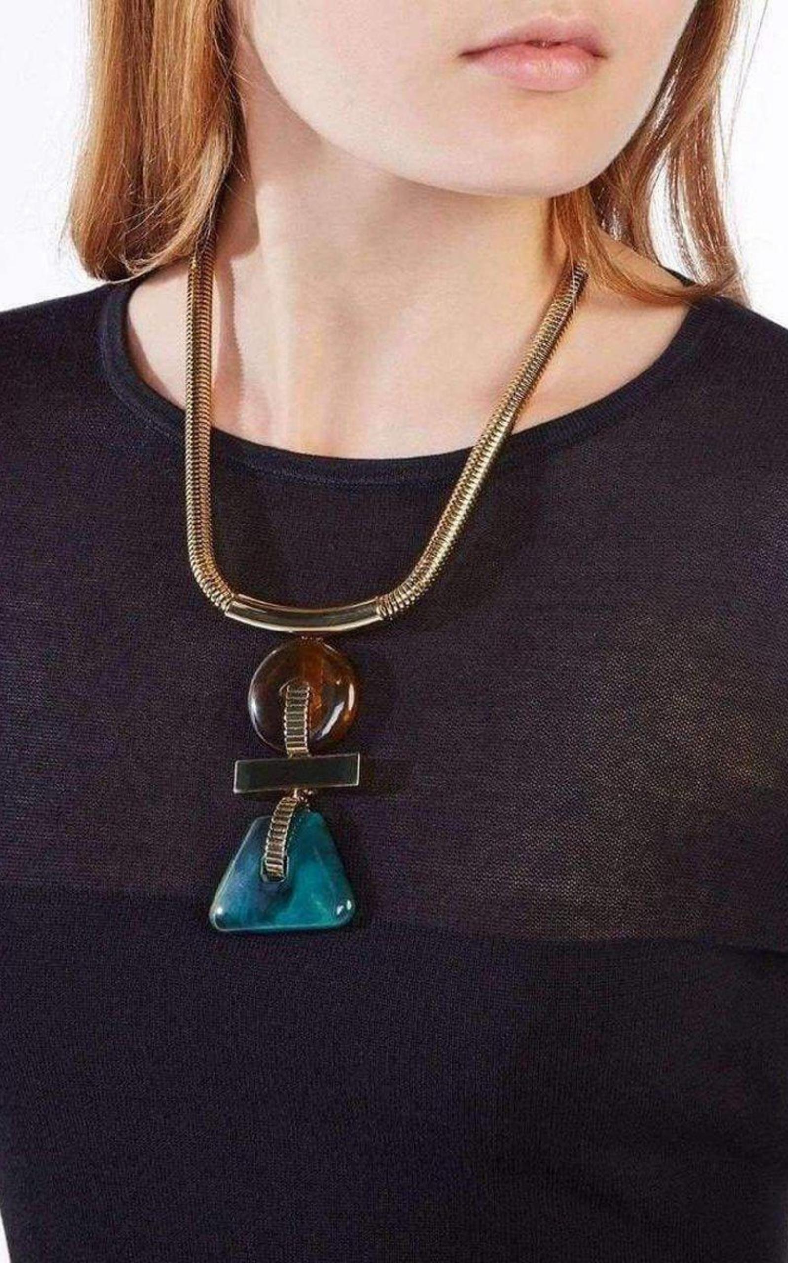 BCBGMAXAZRIA Geometric Plate Necklace