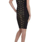 Leona Lace Dress with Contrast Ponte Dress BCBGMAXAZRIA