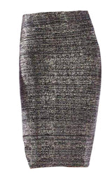 Metallic Foil Leger Pencil Skirt BCBGMAXAZRIA