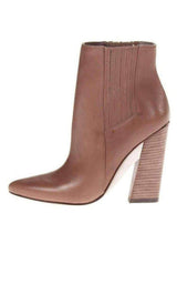 Metild Beige Leather High Heel Bootie BCBGMAXAZRIA