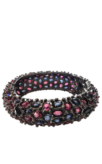 Multifaceted Purple Crystals Cuff Bracelet BCBGMAXAZRIA