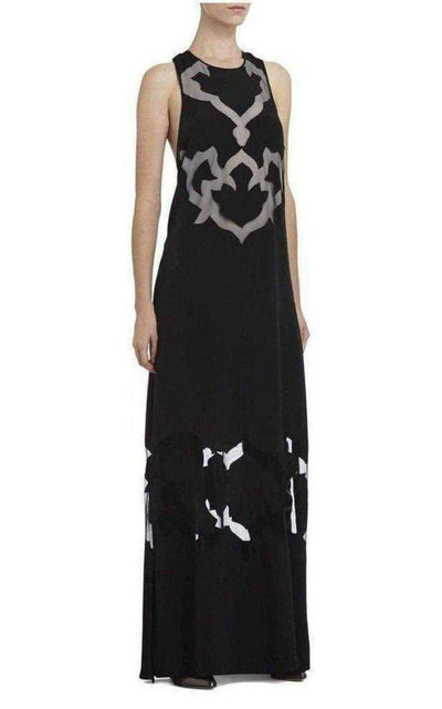 BCBGMAXAZRIA Perla Blocked Design Silk Dress