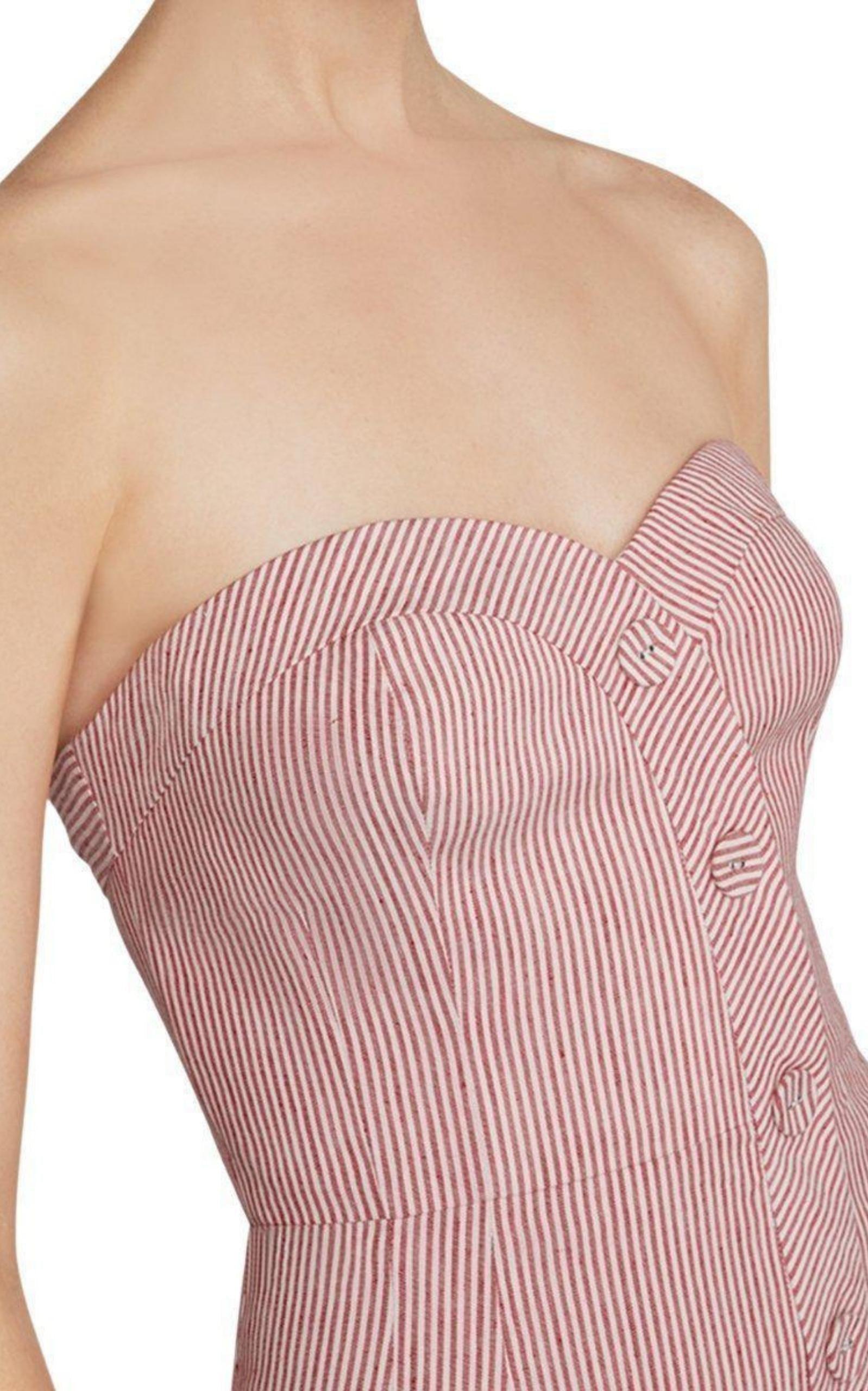 Pinstriped Bustier Dress BCBGMAXAZRIA