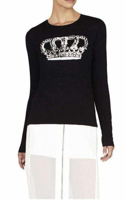 Reversible Crown Intarsia Top BCBGMAXAZRIA