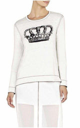 Reversible Crown Intarsia Top BCBGMAXAZRIA