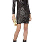 Sabryna Long Sleeve Python Sequin Dress BCBGMAXAZRIA