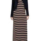 Sara Silk Tank Full Length Striped Silk Dress BCBGMAXAZRIA