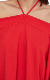 Scarlet Crop Off Shoulder Top BCBGMAXAZRIA