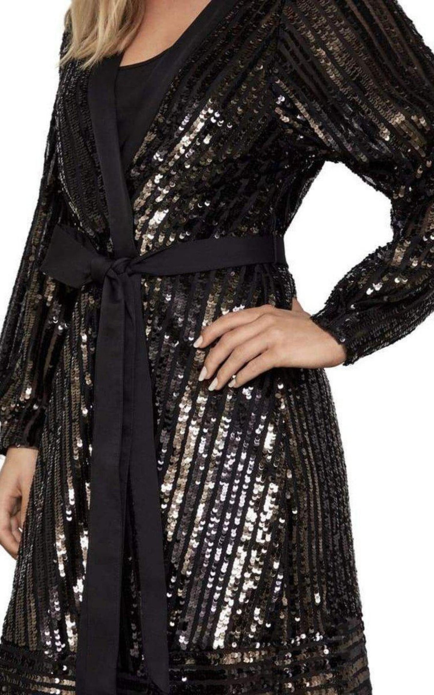 Sequin Wrap Dress BCBGMAXAZRIA