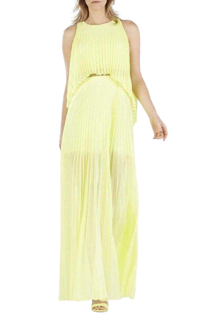 Shaina Citron Sleeveless Pleated Gown BCBGMAXAZRIA