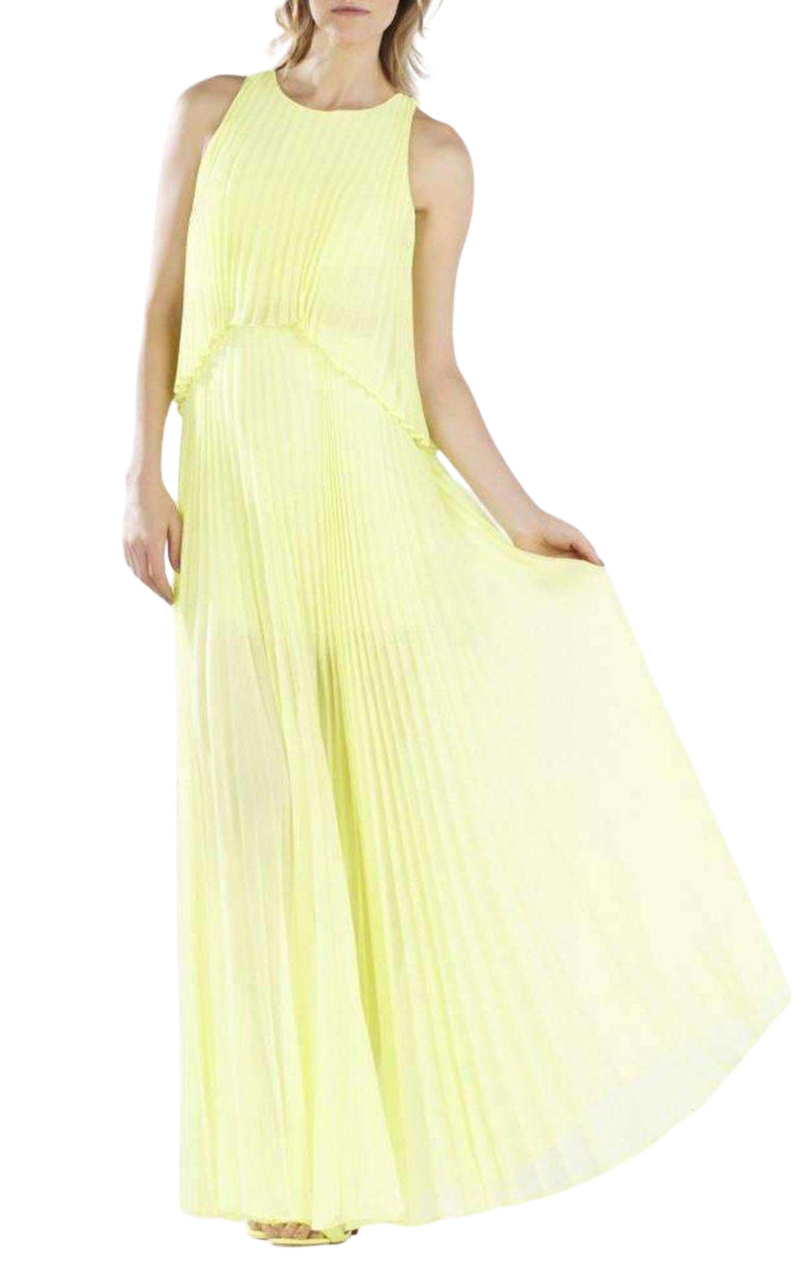 Shaina Citron Sleeveless Pleated Gown BCBGMAXAZRIA