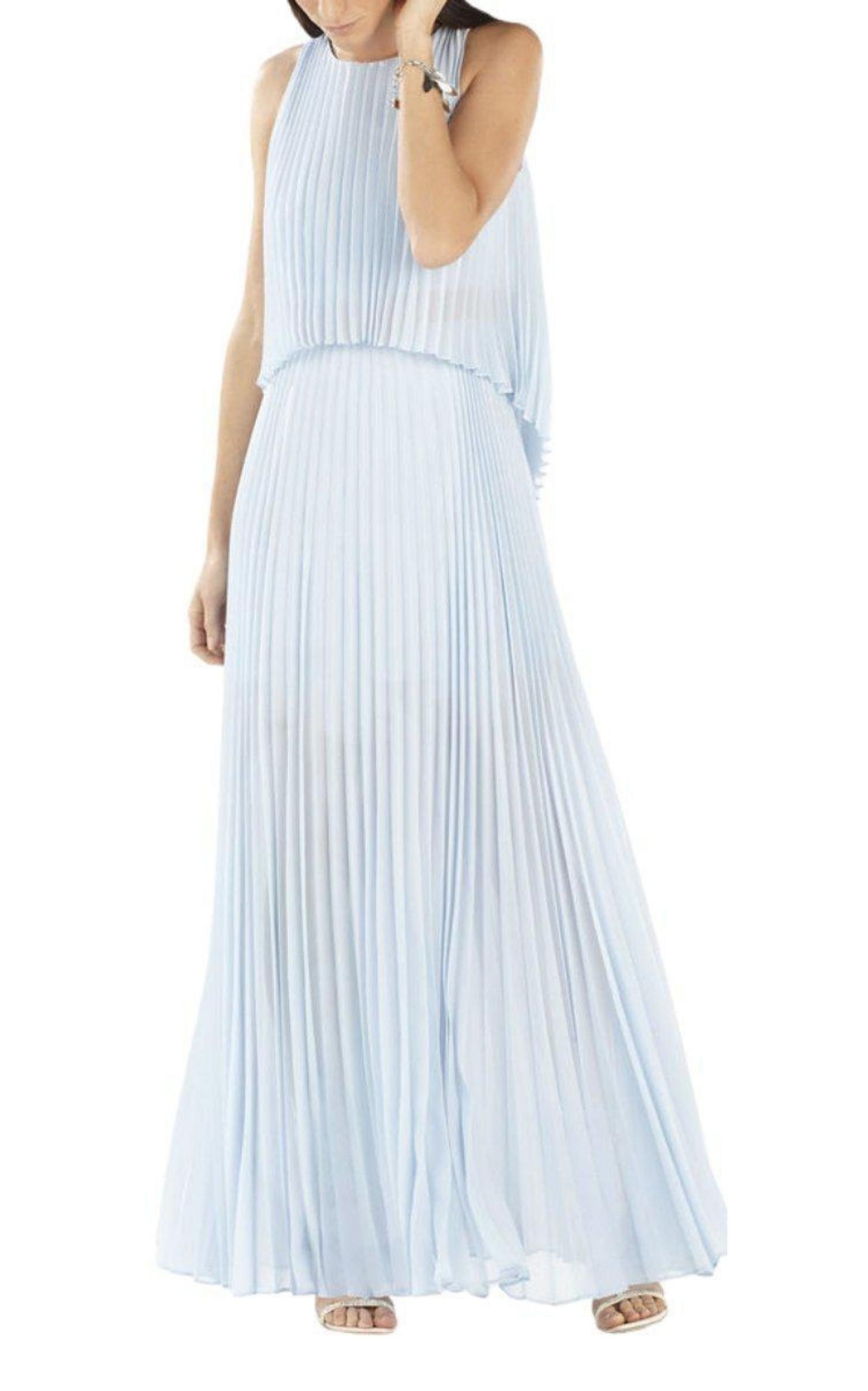 BCBGMAXAZRIA Shaina Sleeveless Pleated Midi Dress