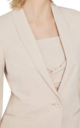 Shawl-Collar Twill Jacket BCBGMAXAZRIA