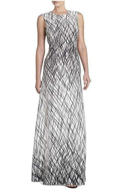 Sleeveless Printed Gown Dress BCBGMAXAZRIA