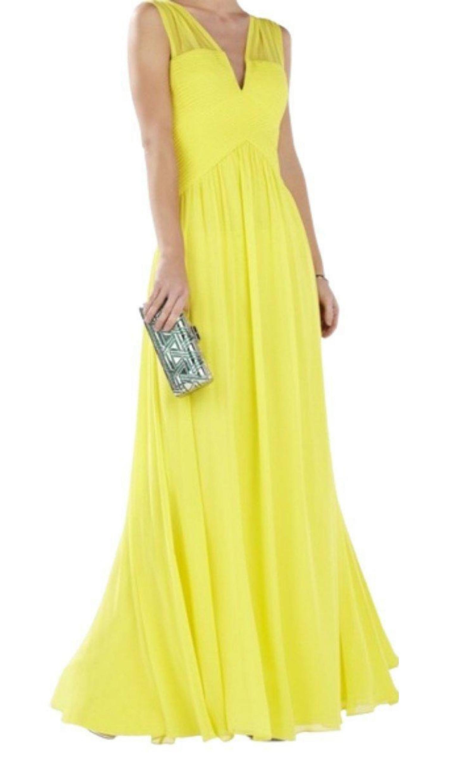 Sleeveless Yellow Gown BCBGMAXAZRIA