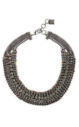 Stone and Thread Collar Necklace BCBGMAXAZRIA