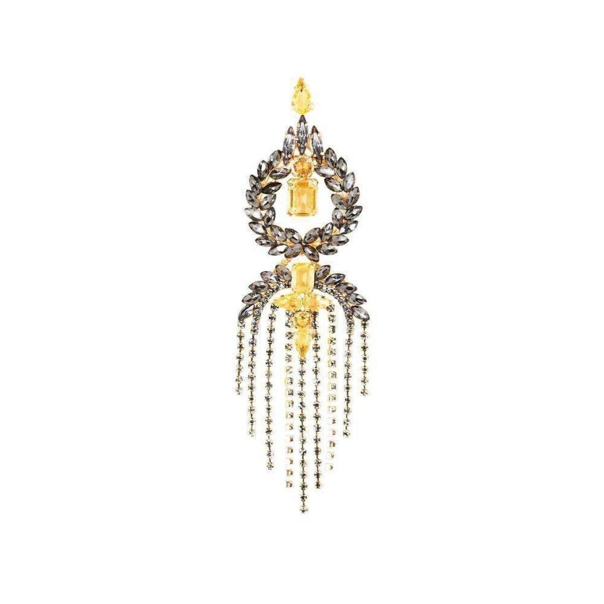 BCBGMAXAZRIA Stone Fringe Earrings