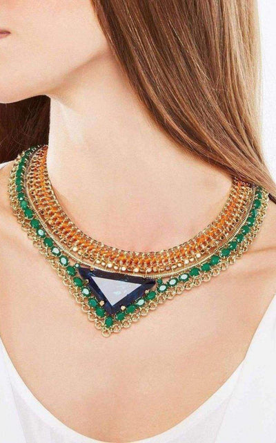 Stone Tribal Malachite Combo Necklace BCBGMAXAZRIA