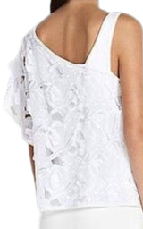 Ulla Asymmetrical Embroidered Top BCBGMAXAZRIA