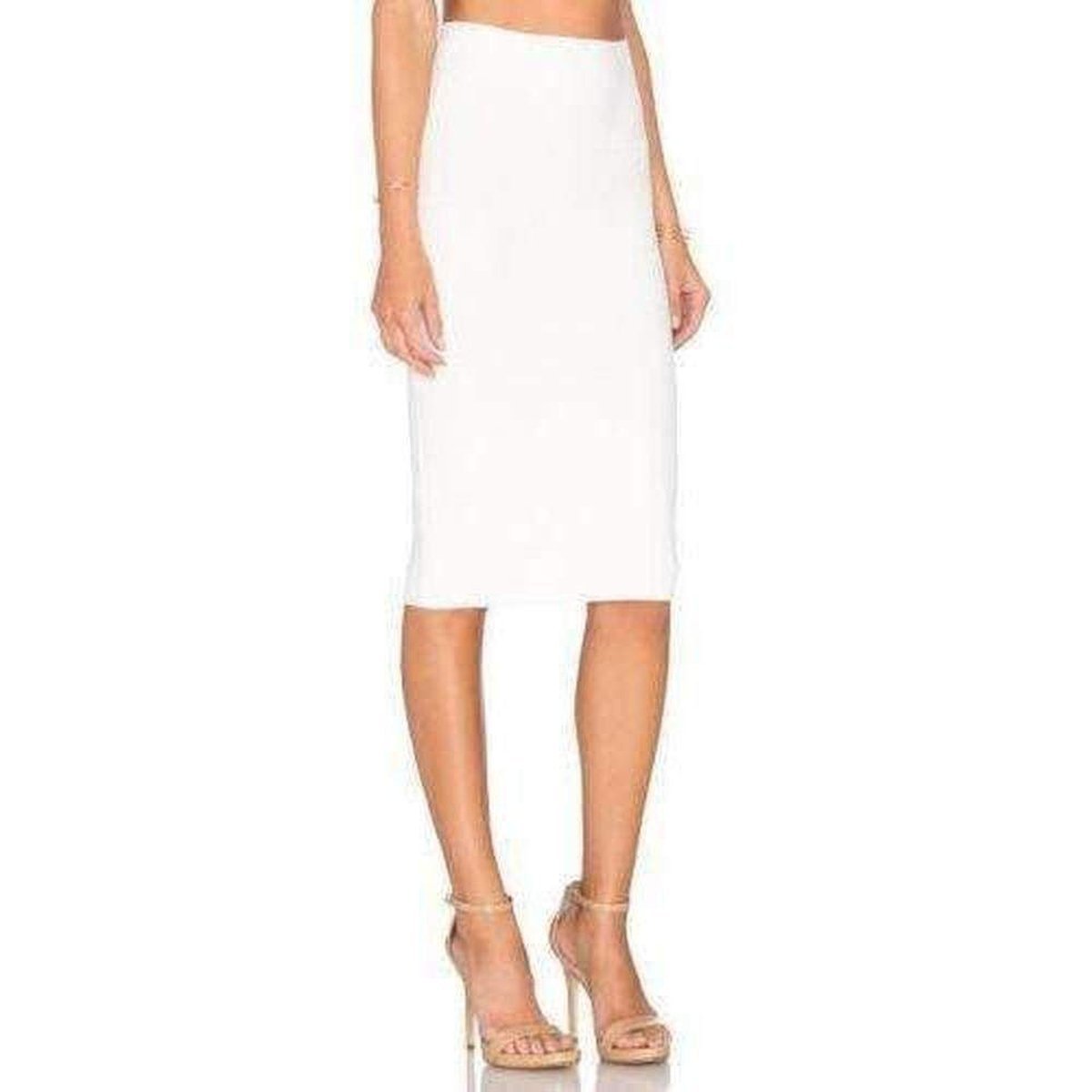 BCBGMAXAZRIA White Leger Pencil Skirt