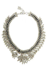 Woven Leaf Necklace BCBGMAXAZRIA