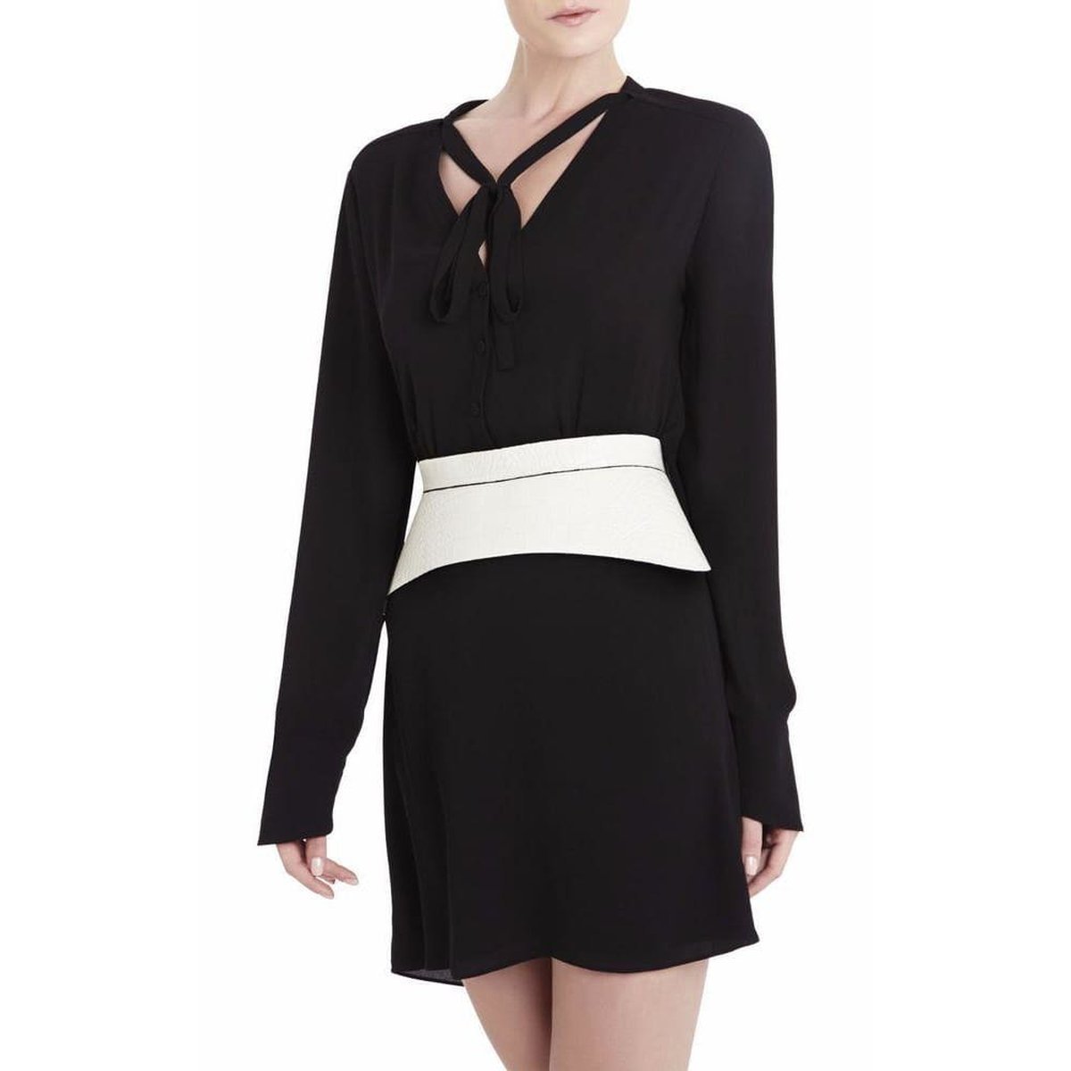 BCBGMAXAZRIA Zipper Peplum Belt