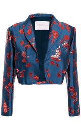 Floral Cropped Bolero Jacket Carolina Herrera