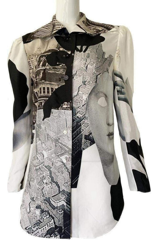 Printed Silk Habotai Shirt Carven