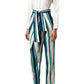 Striped Sarong Silk Trousers Chloe