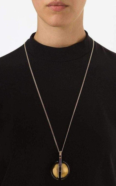 Two Tone Golden Pendent Necklace Chloe